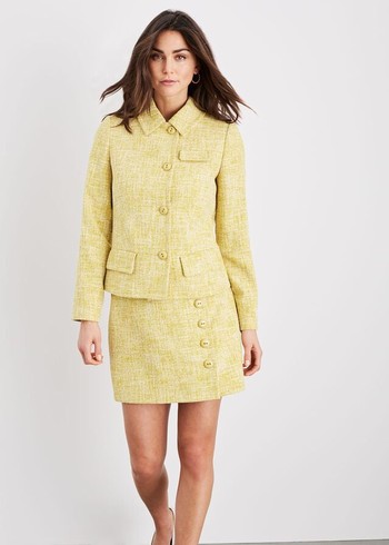 Phase Eight Demelza Tweed Jackets Yellow Australia | VT8934516